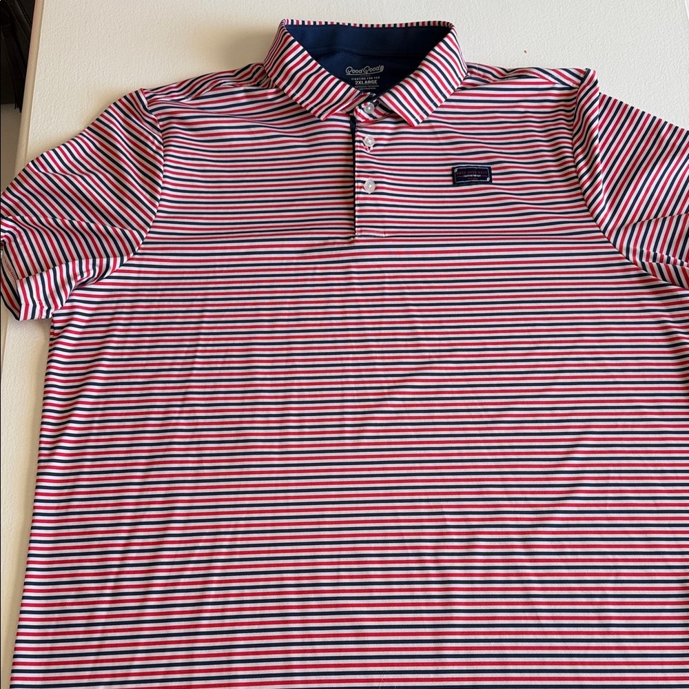 Good Good Golf Striped Polo Shirt